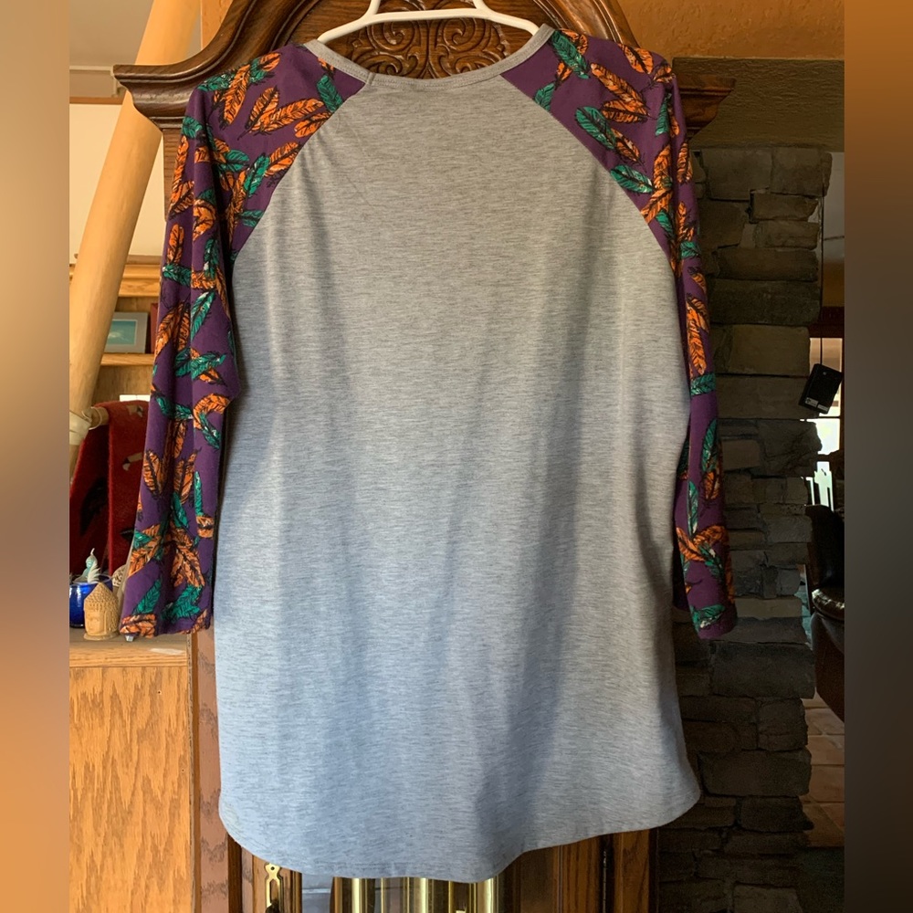 LuLaRoe Randy L with Feather Detail Leaves